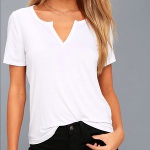 White z supply V neck